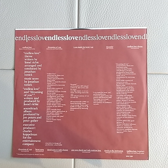 Endless Love - Original Motion Picture Soundtrack LP - Picture 5 of 8